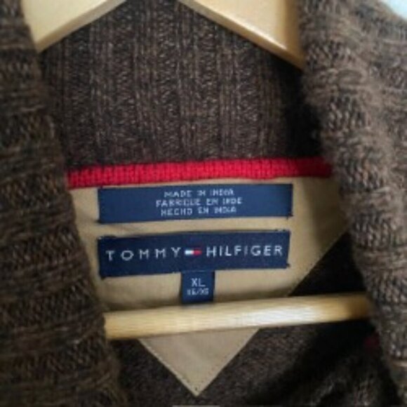 Tommy Hilfiger Brown Merino Wool Blend Turtleneck Sweater XLarge - Picture 2 of 3